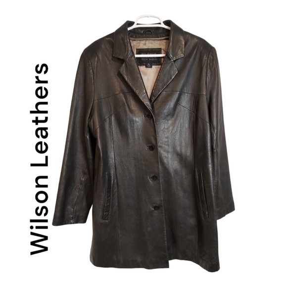 Wilsons Leather Jackets & Blazers - WILSON Leathers Womens black genuine leather jacket coat XL L